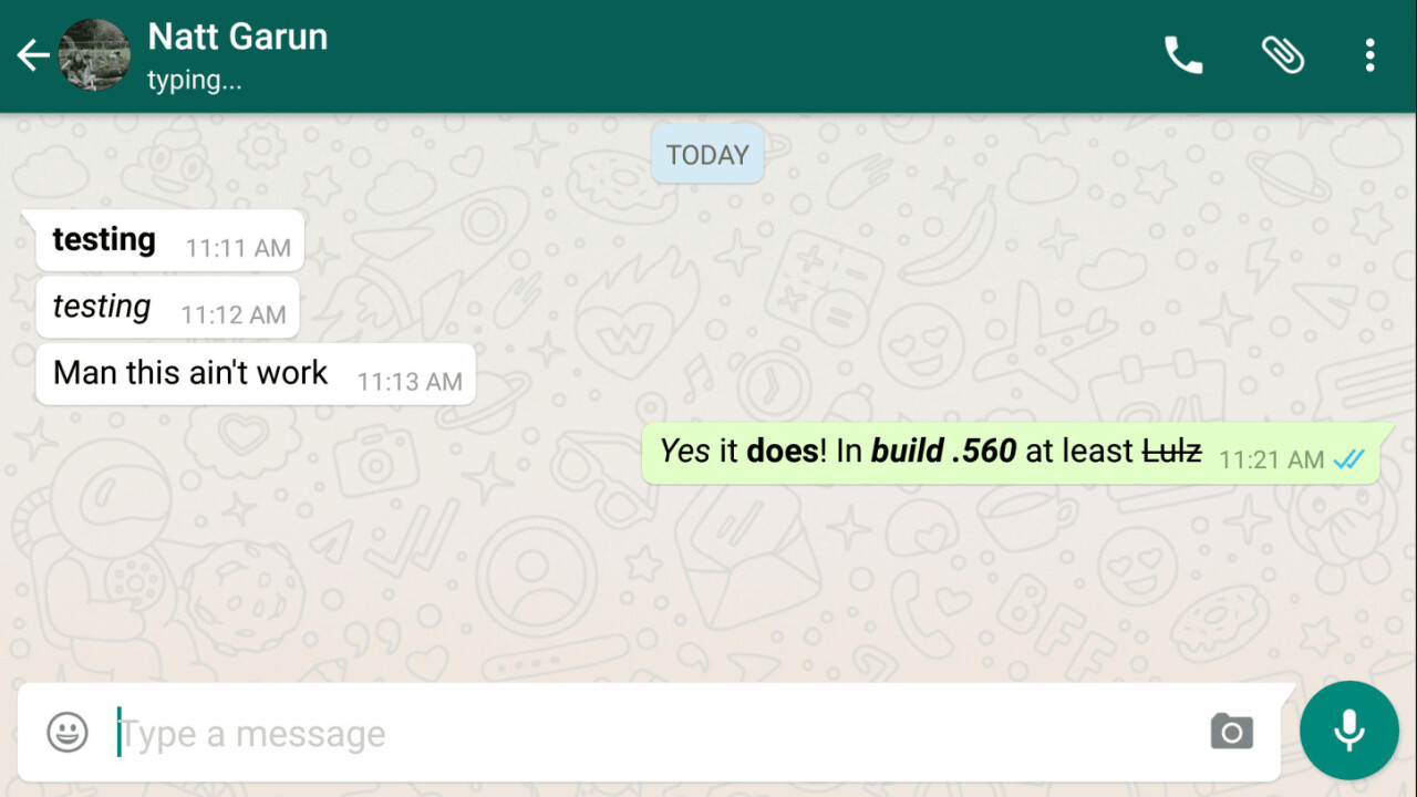WhatsApp beta adds Quick Reply and font stylizations, moms everywhere rejoice