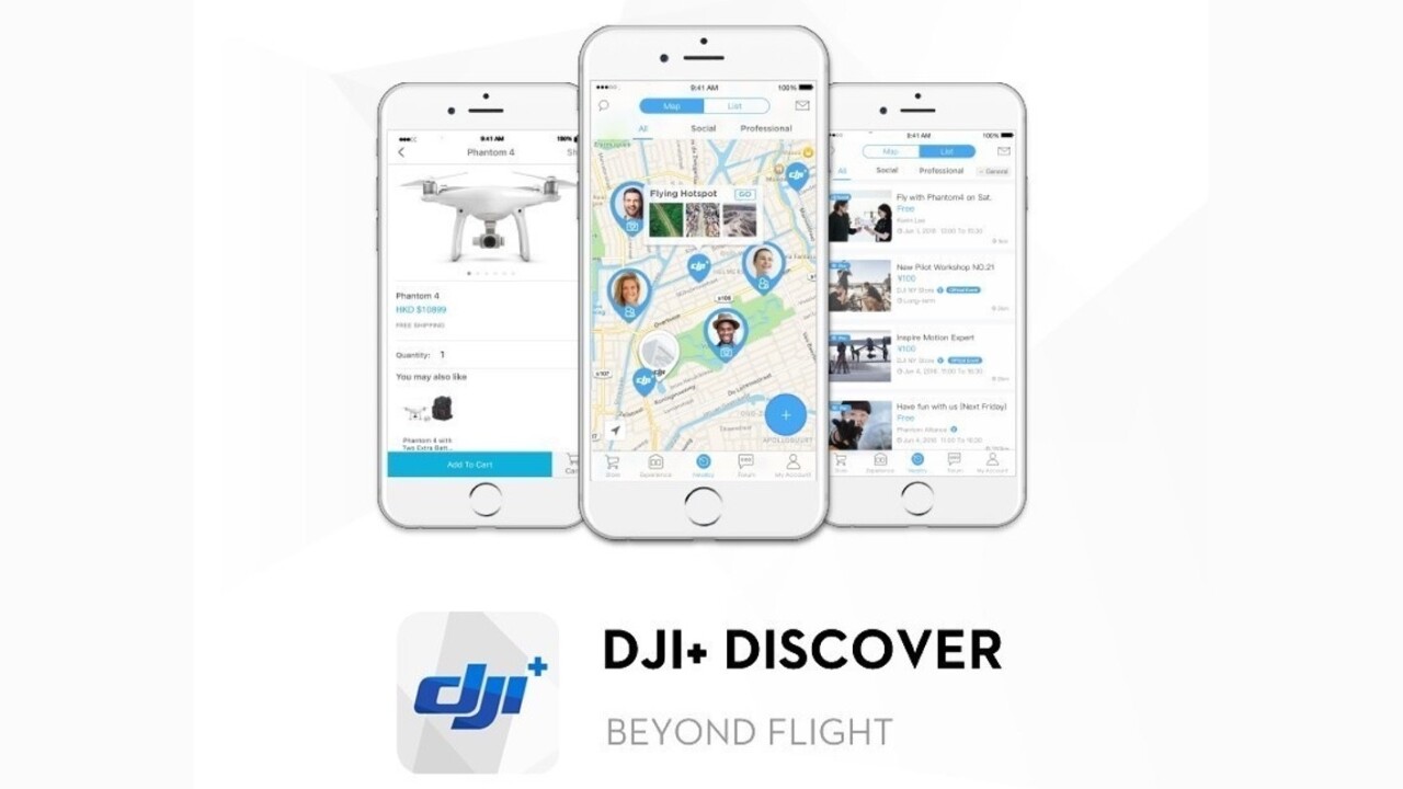 DJI’s new app helps drone pilots meet up — and even tells them where to go flying