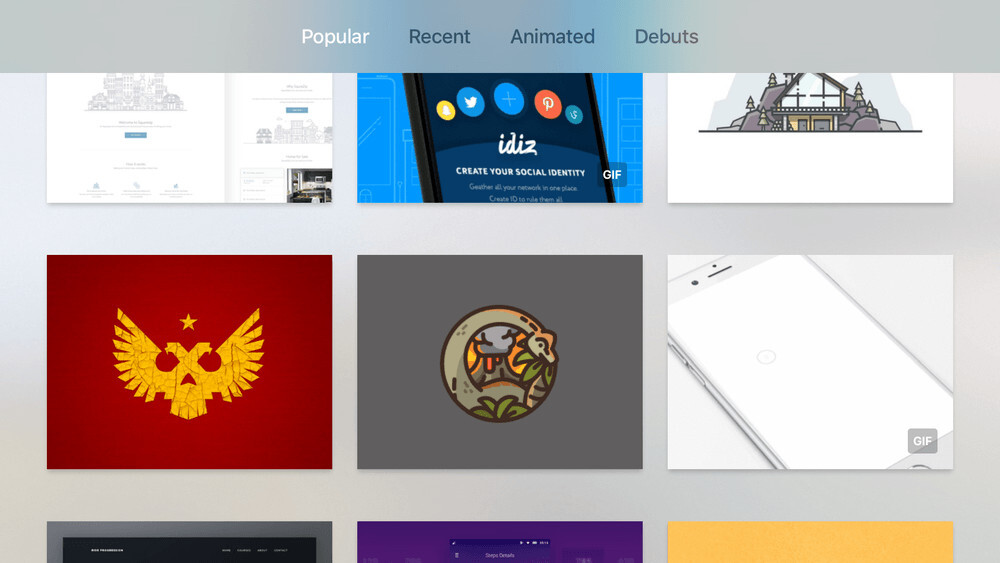 Draftly is an Apple TV Dribbble client for the rare designer who’s also a couch potato