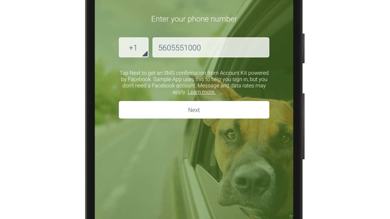 Facebook’s Account Kit feature will let you log into other apps with a phone number or email
