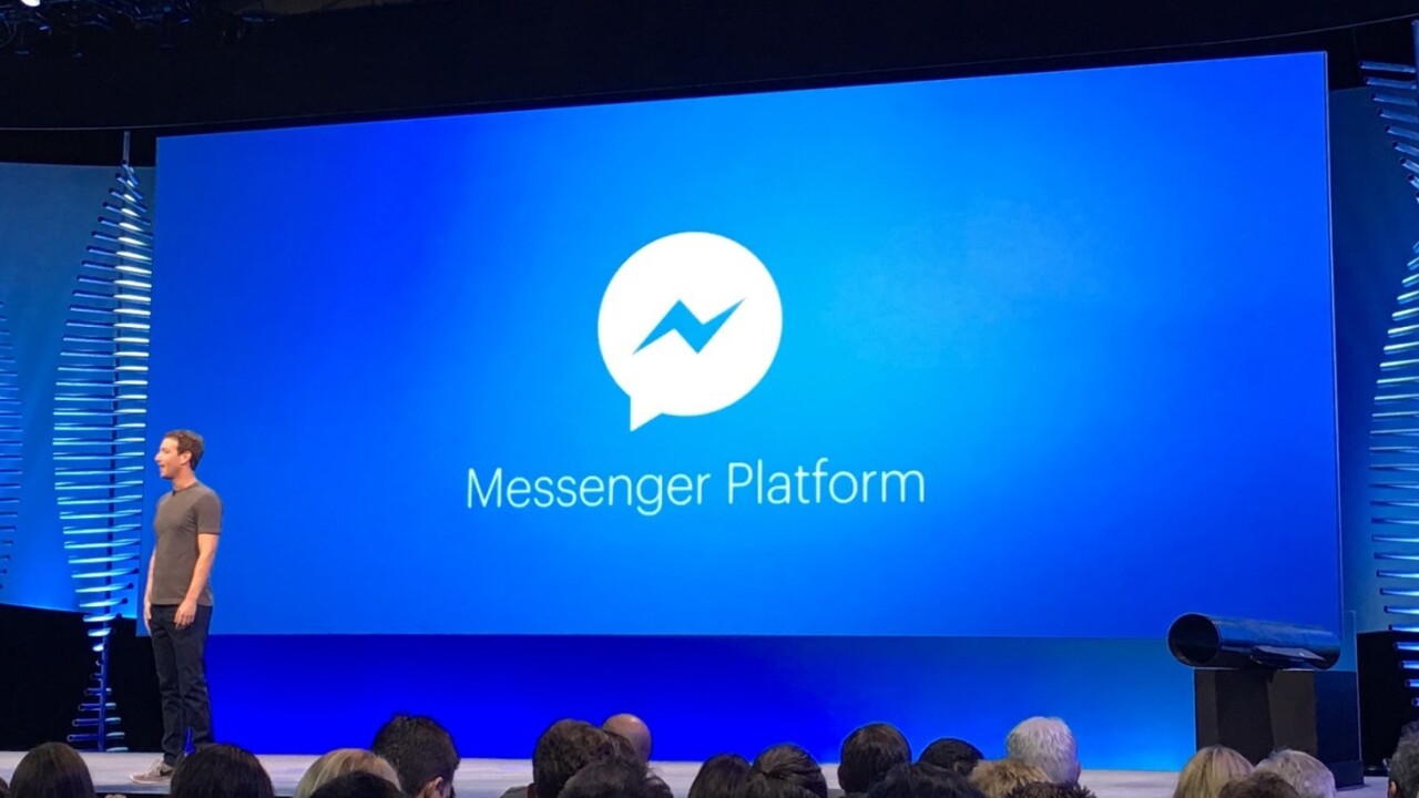 Facebook officially launches its Messenger Platform developer chatbot API