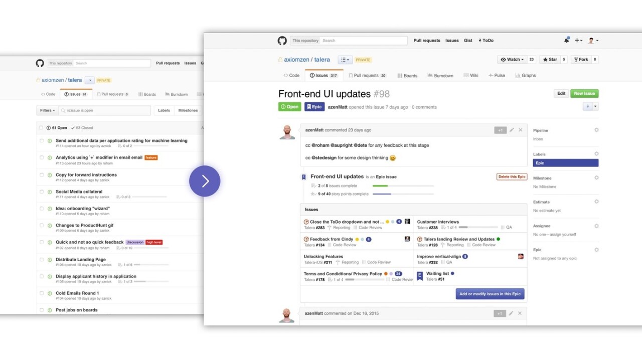ZenHub’s new ‘Epics’ gives GitHub Issue tracking the facelift it’s always needed