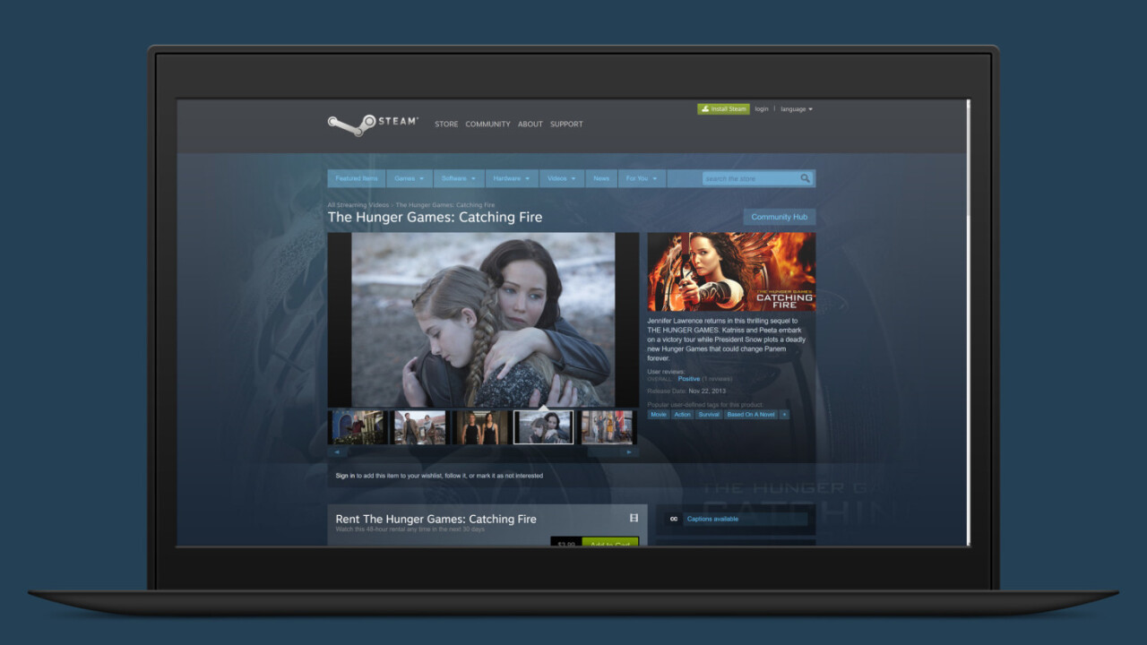 Nobody asked Steam to stock Hollywood movies, but it now has over a hundred of them