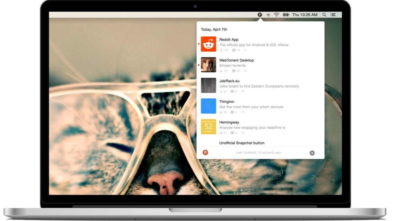 Product Hunt’s new Mac app is ready to invade your status bar