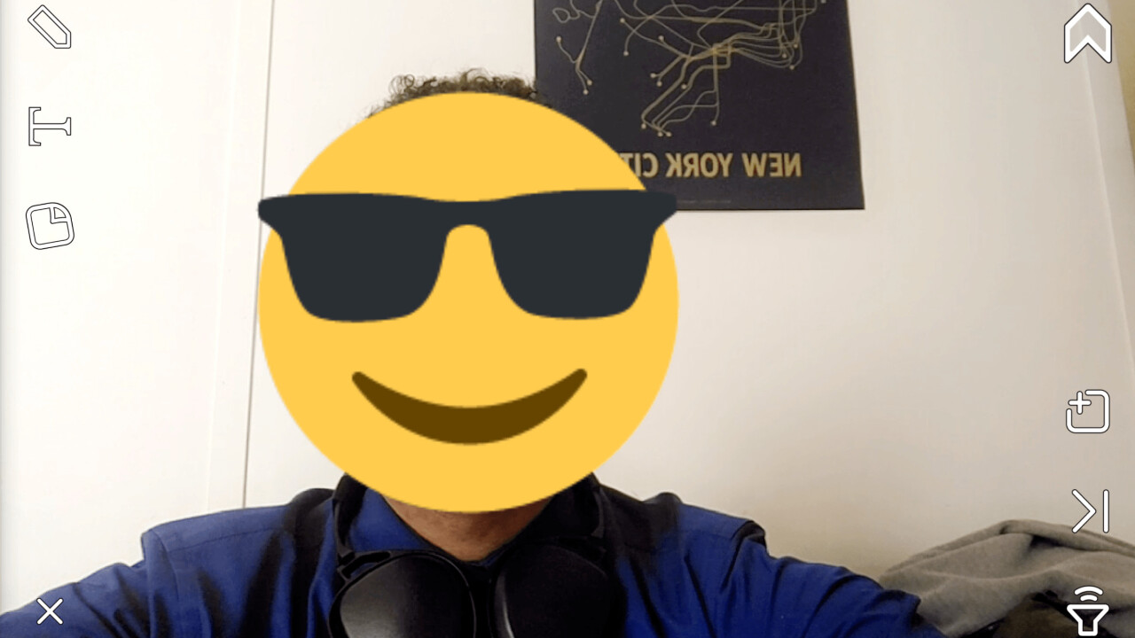 Snapchat now lets you stick emoji to moving objects, including your face