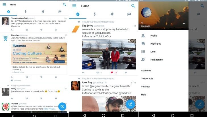 Twitter for Android may soon have a new Material Design look