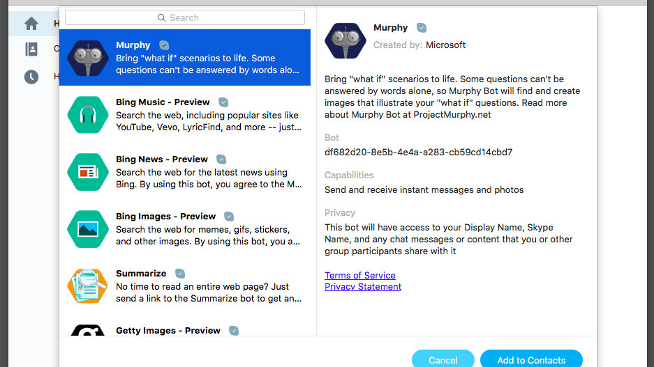 Microsoft brings Skype bots to Mac and the Web