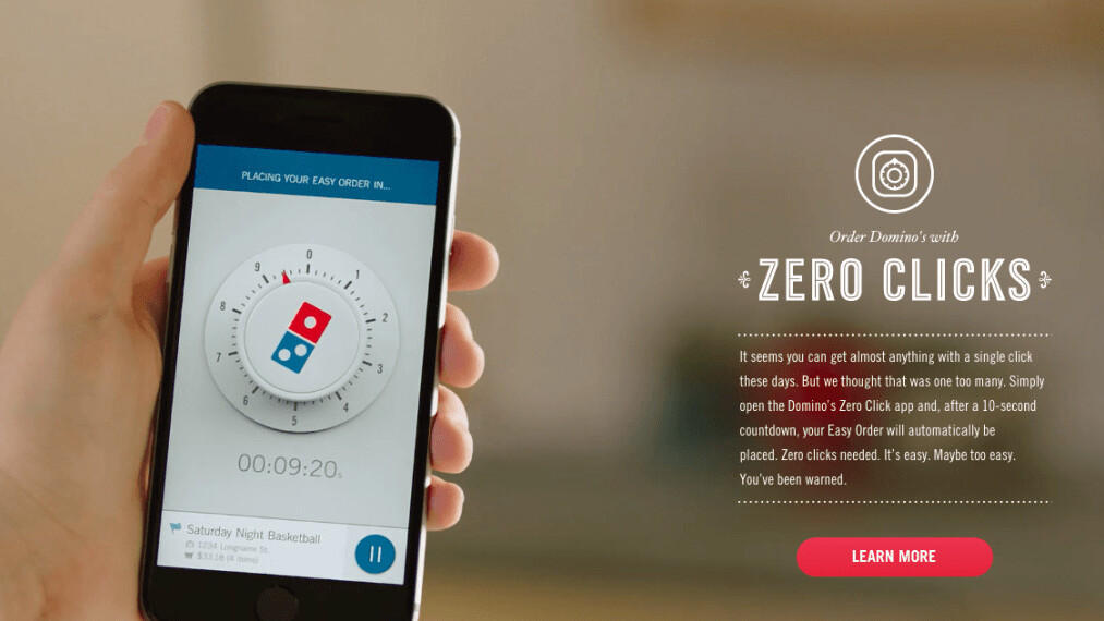 Domino’s Zero Click pizza ordering app is a butt dialer’s nightmare