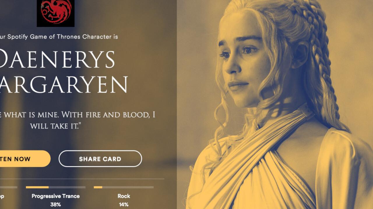 Find your ‘Game of Thrones’ kindred spirit based on your Spotify music tastes