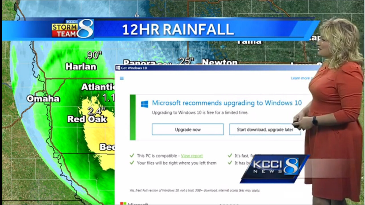 Windows 10 upgrade interrupts weather report, presenter does the same thing you do