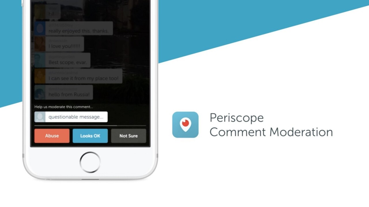 You can now moderate comments on Periscope
