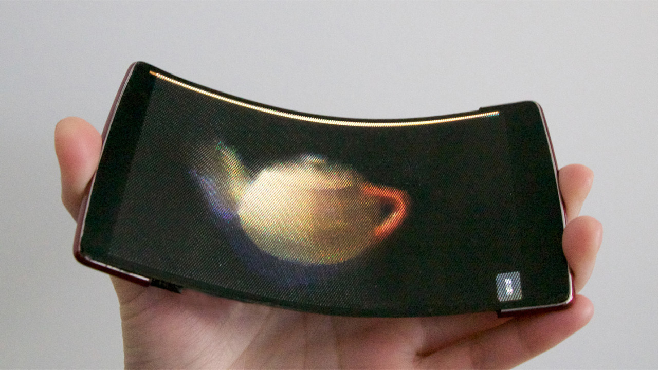 I can’t wait to try this flexible, holographic smartphone