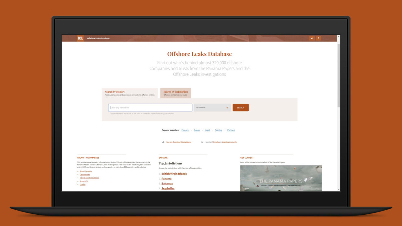 Sift through the Panama Papers using the official searchable database
