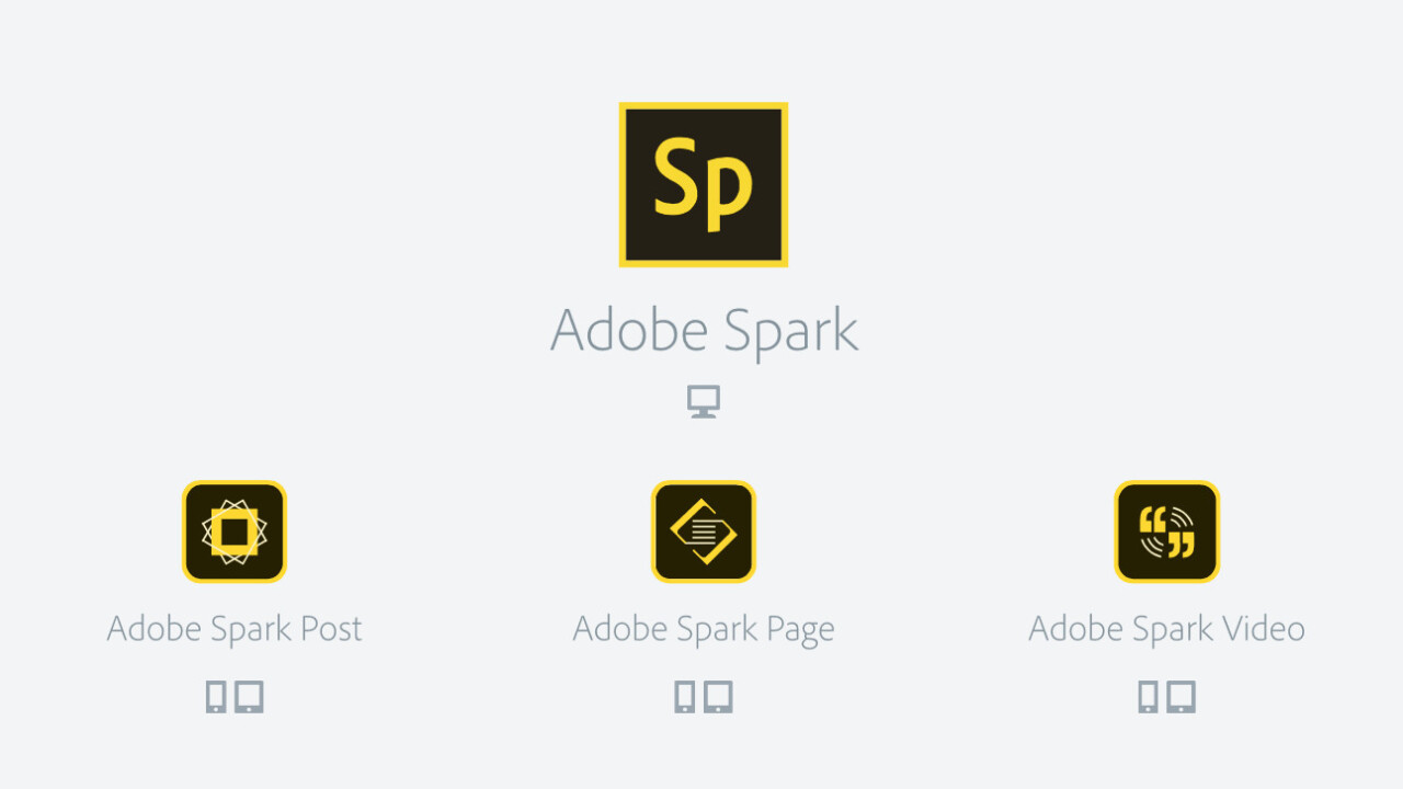 Adobe Spark is a three-app suite for easy website, video or flyer creation