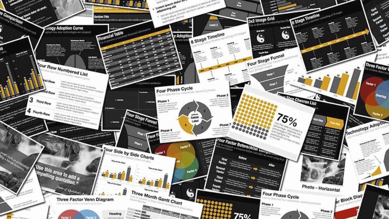 Get 150+ PowerPoint and Keynote templates at 64% off