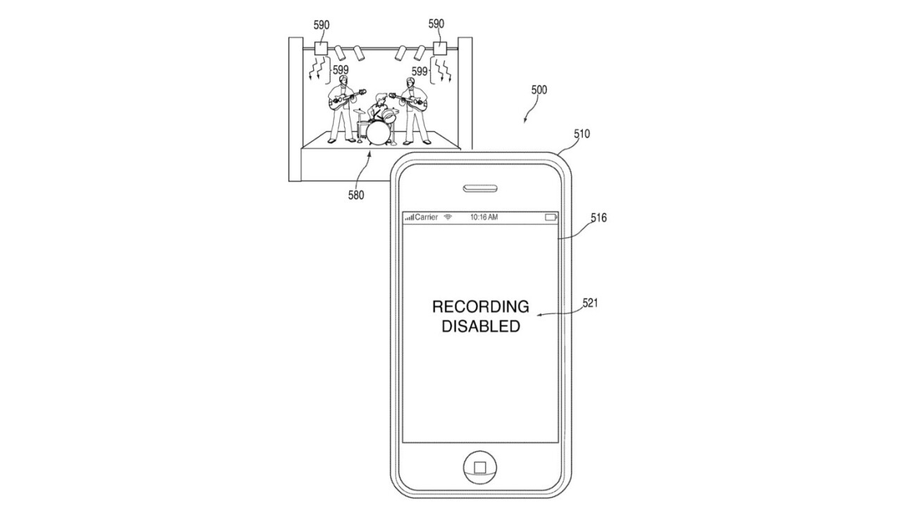 Apple patents a way to stop you from recording video at concerts