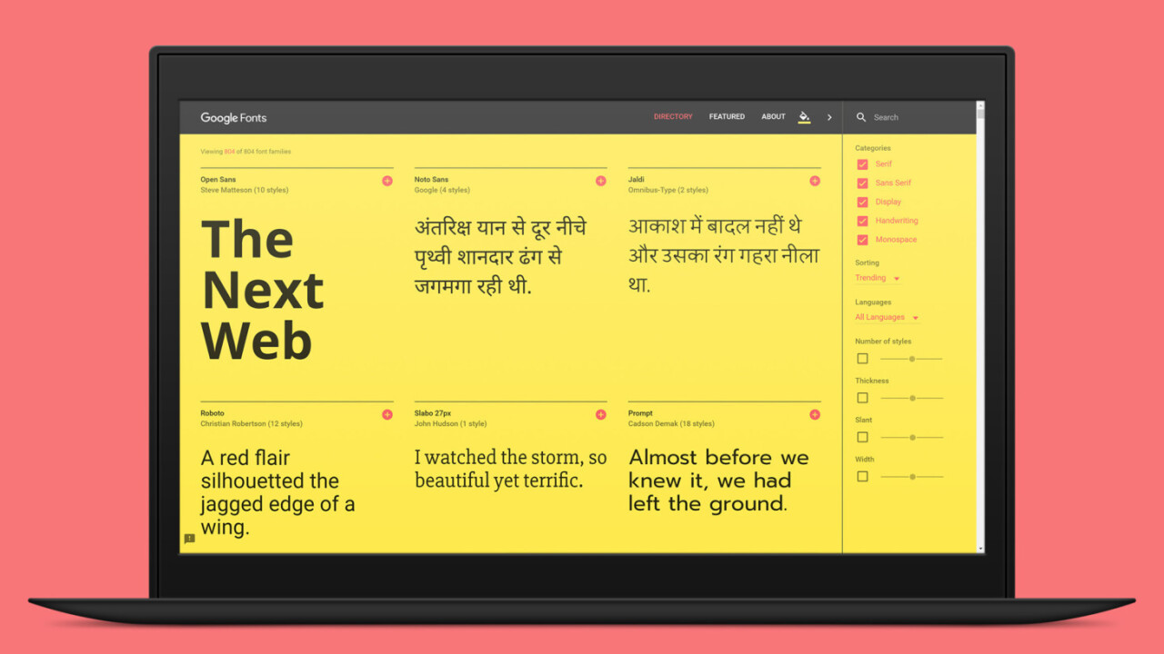 Typography nerds will love Google’s revamped site for Web fonts