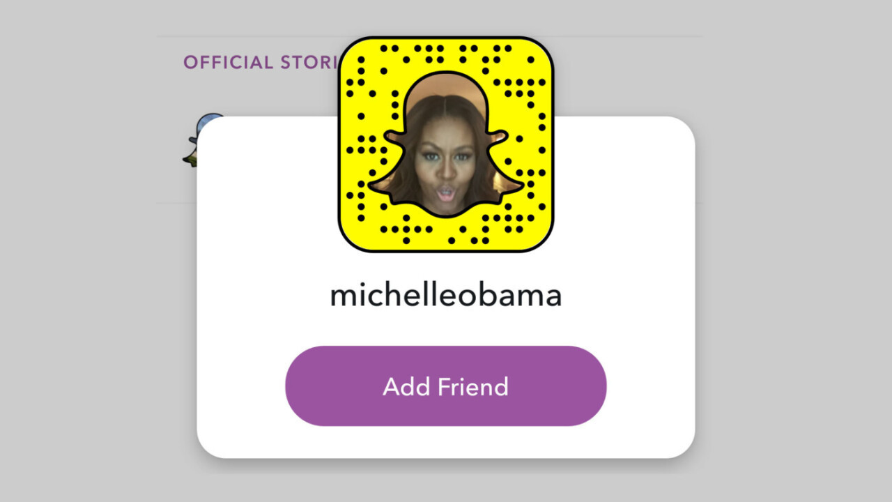 Michelle Obama is now on Snapchat