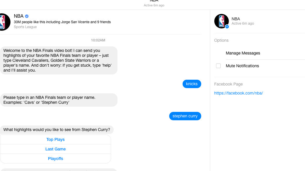 NBA launches a chatbot to give you instant highlights from the Finals
