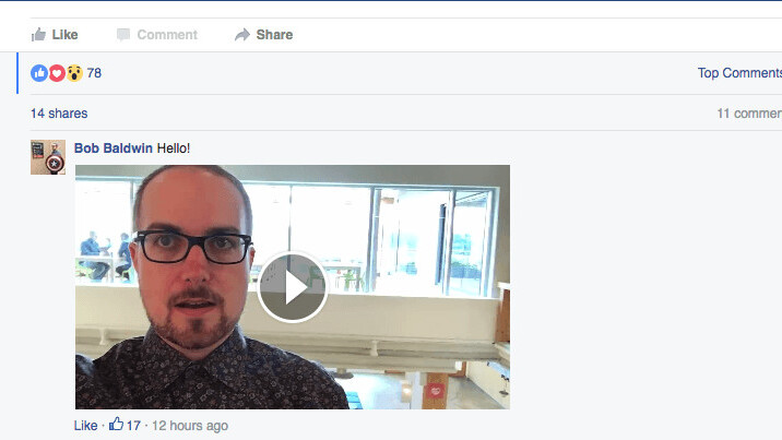 Forget typing: Facebook now lets you respond to posts with videos