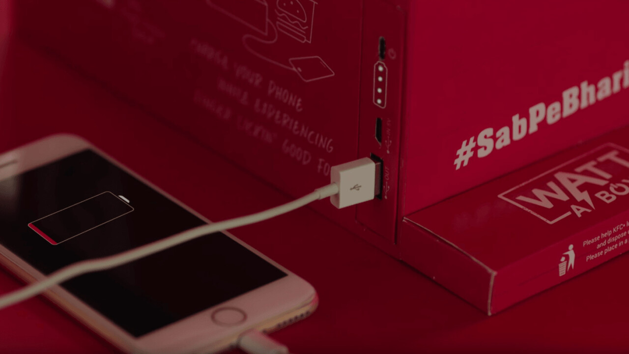 KFC ‘Watt a Box’ lets you charge your devices and nosh on greasy goodness