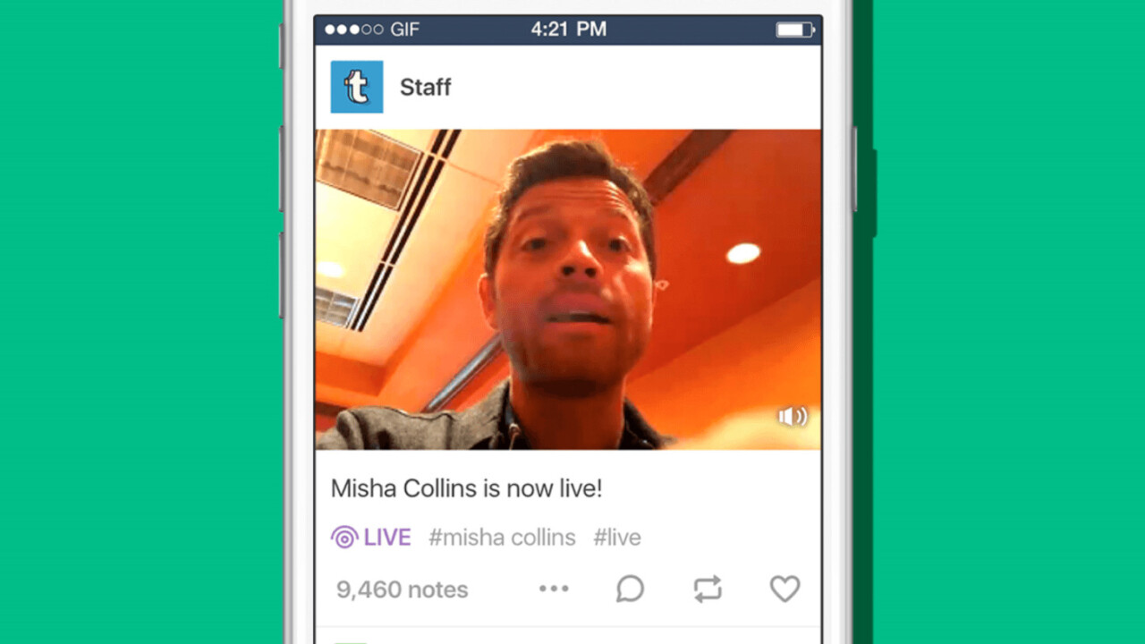 Tumblr just launched live video in the smartest way possible
