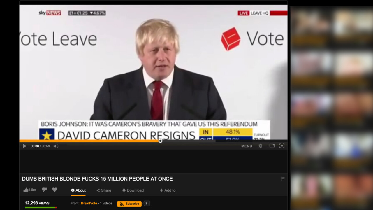 Ex-London Mayor’s Brexit speech is now on Pornhub, proving nothing is sacred