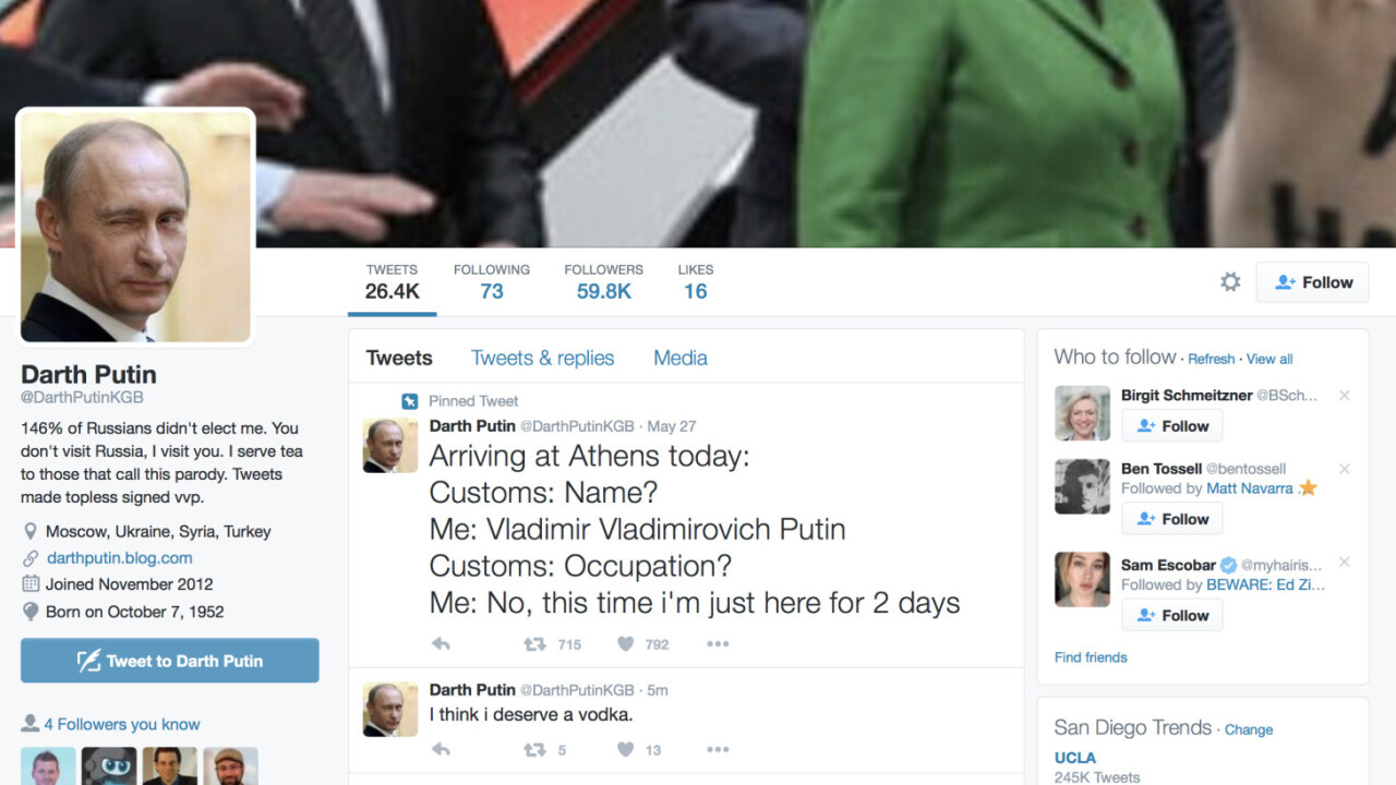 Twitter ignites censorship debate after removal of parody Putin account