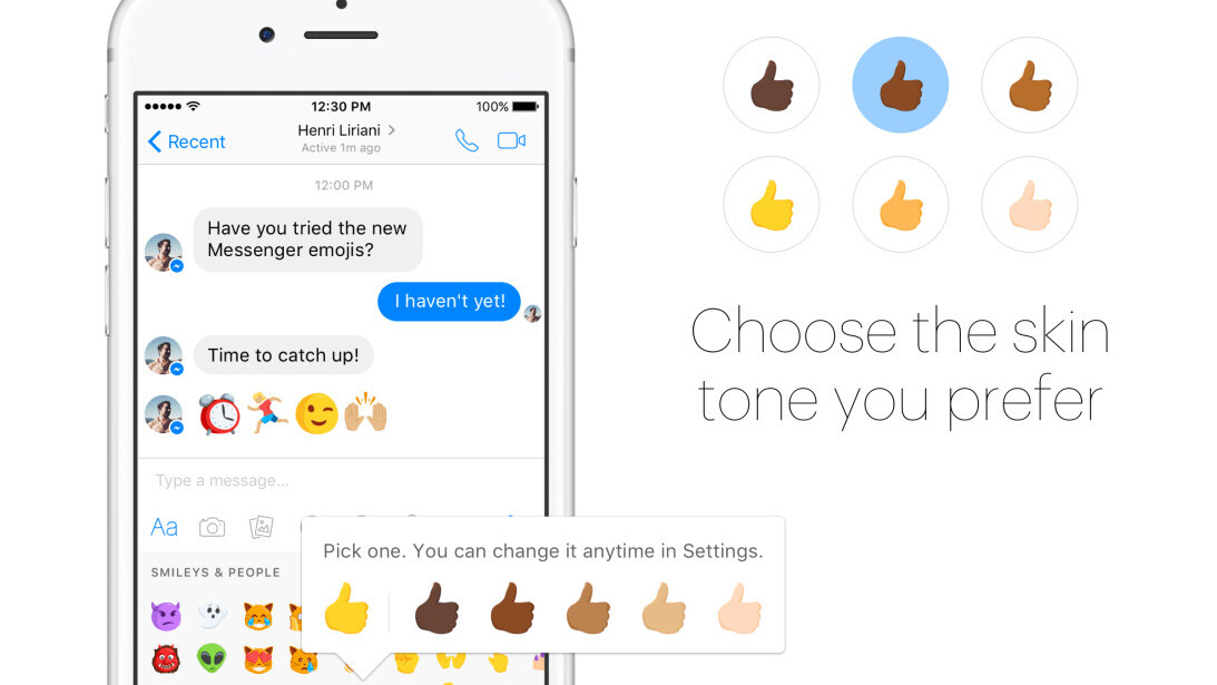 Diverse emoji are coming to Facebook Messenger, including females professionals and redheads