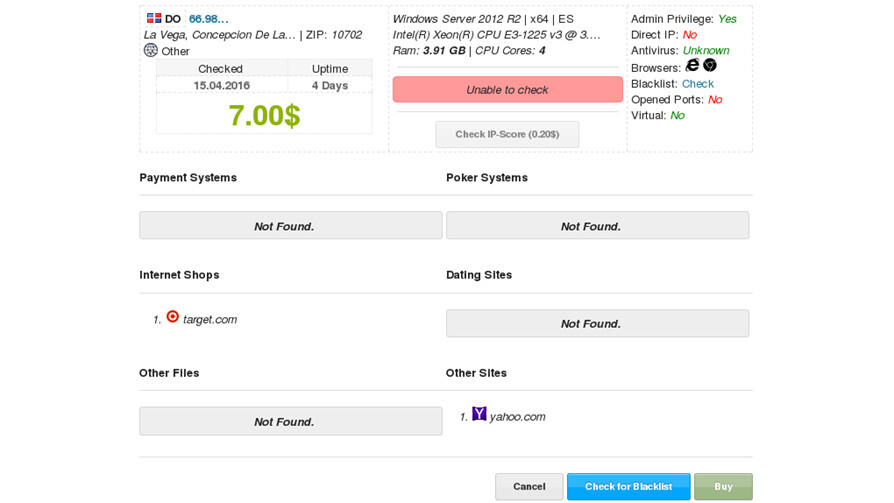 An online black market is selling access to government servers for as little as $6