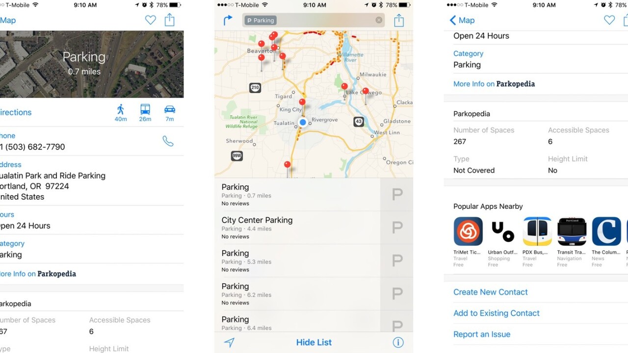 Apple Maps will now tell you where to park (and plug in your Tesla)