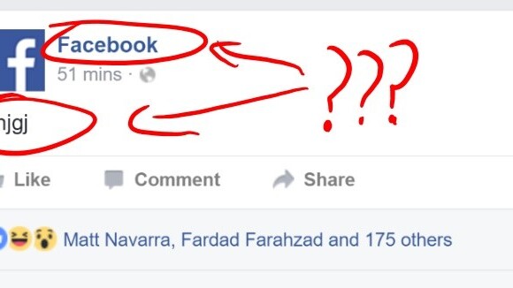 Either Facebook has been hacked, or someone is drunk [Update]