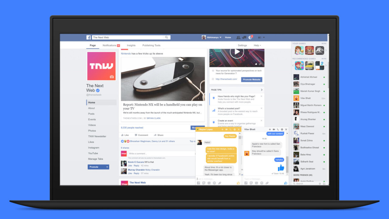 It’s about time Facebook’s site began following Messenger’s design language