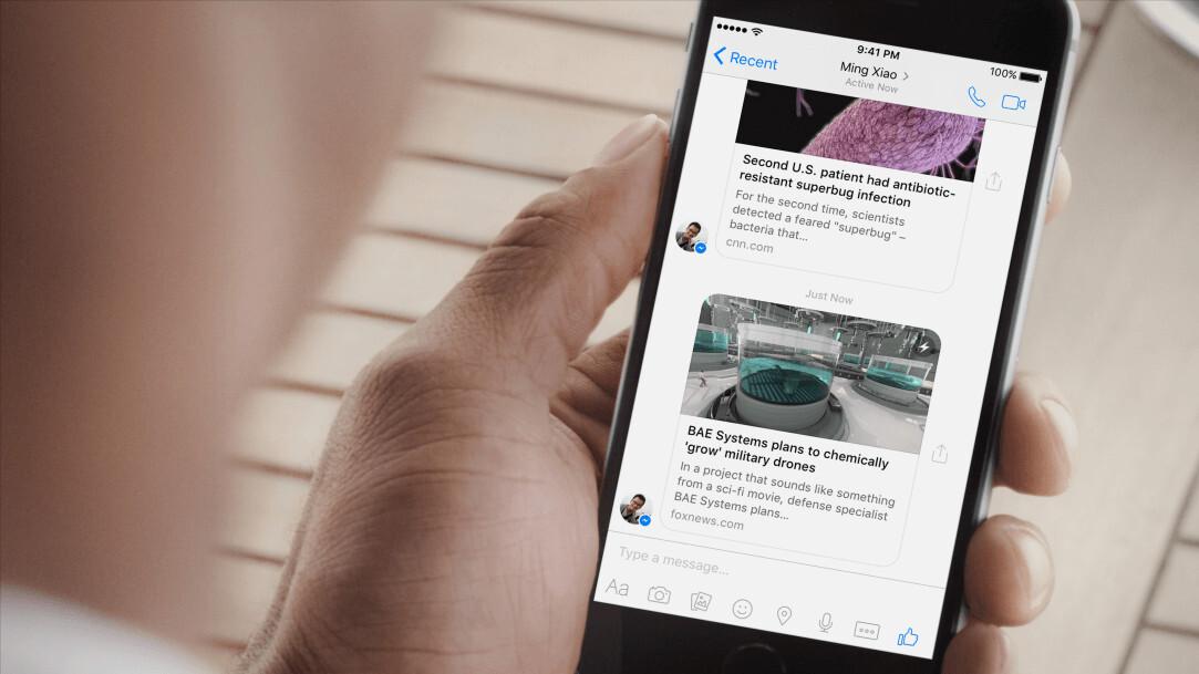 Facebook is bringing Instant Articles to Messenger
