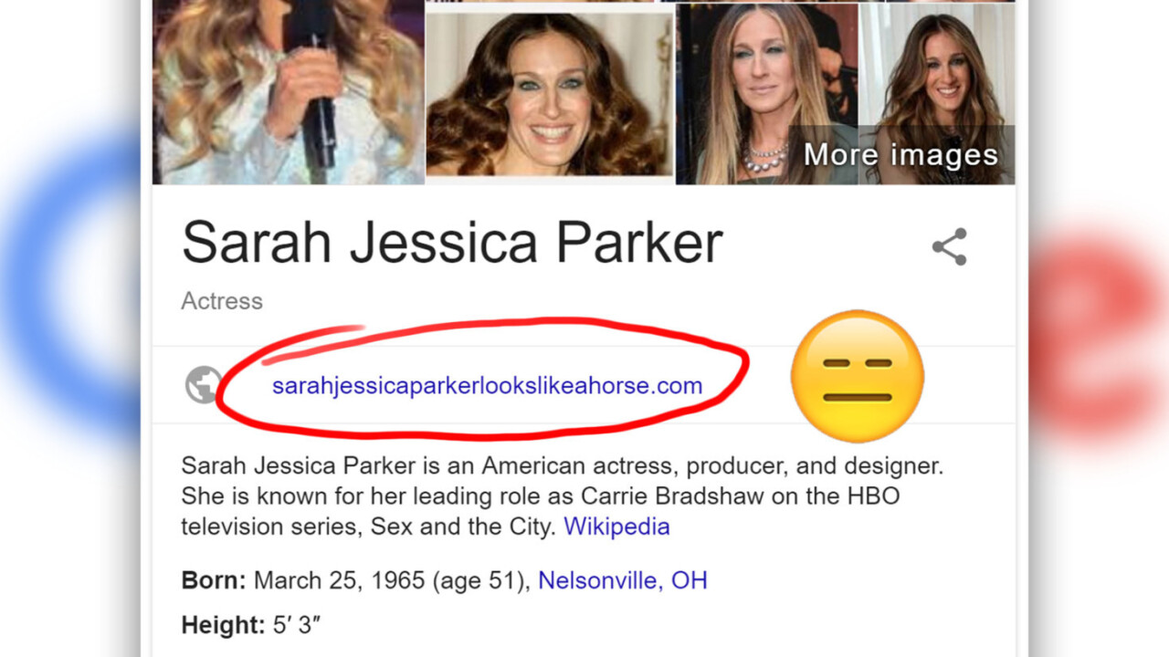 That awkward moment when Google insults a celebrity on Knowledge Graph