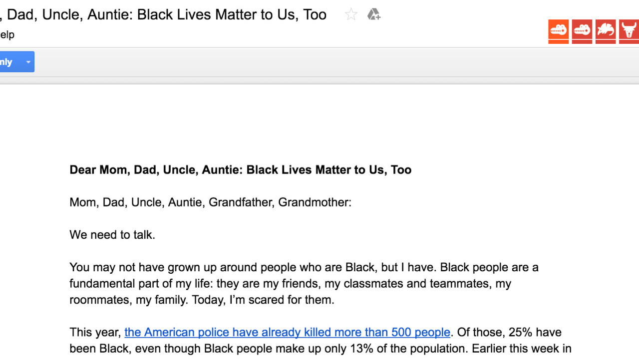 Asian Americans are crowdsourcing a letter to explain Black Lives Matter to their families