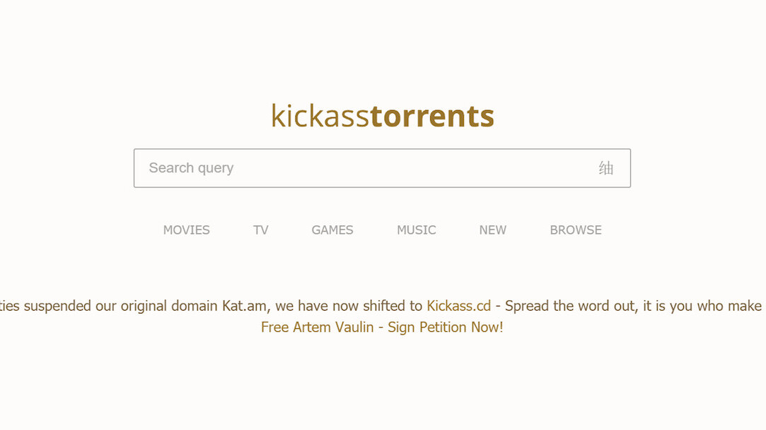 Hollywood just shut down a popular KickassTorrents mirror