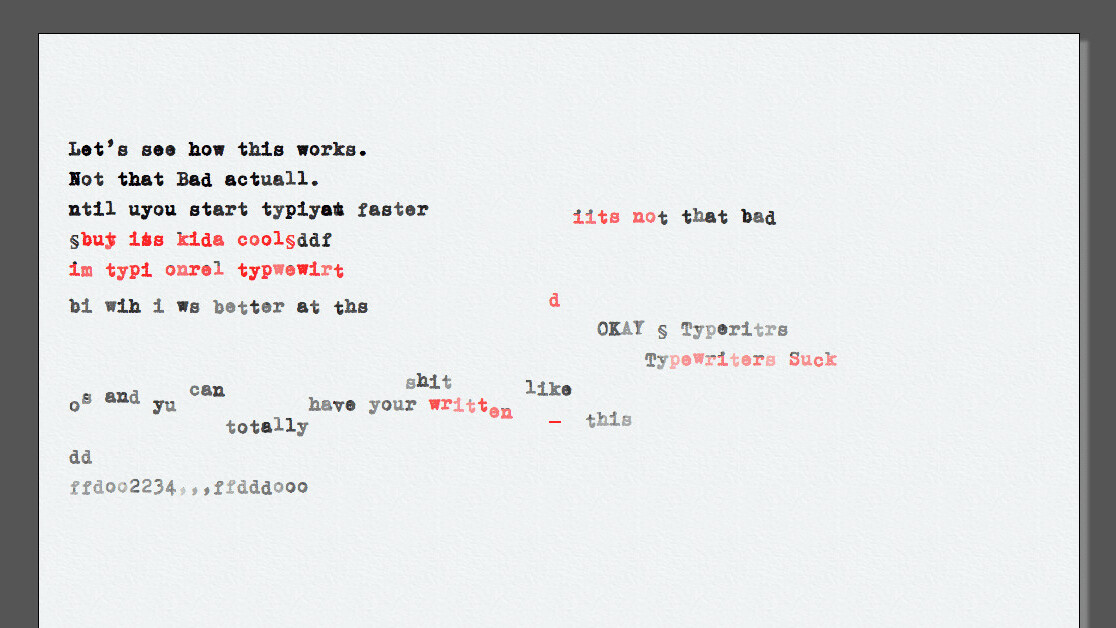 Type like your grandmother used to with this authentic typewriter simulator