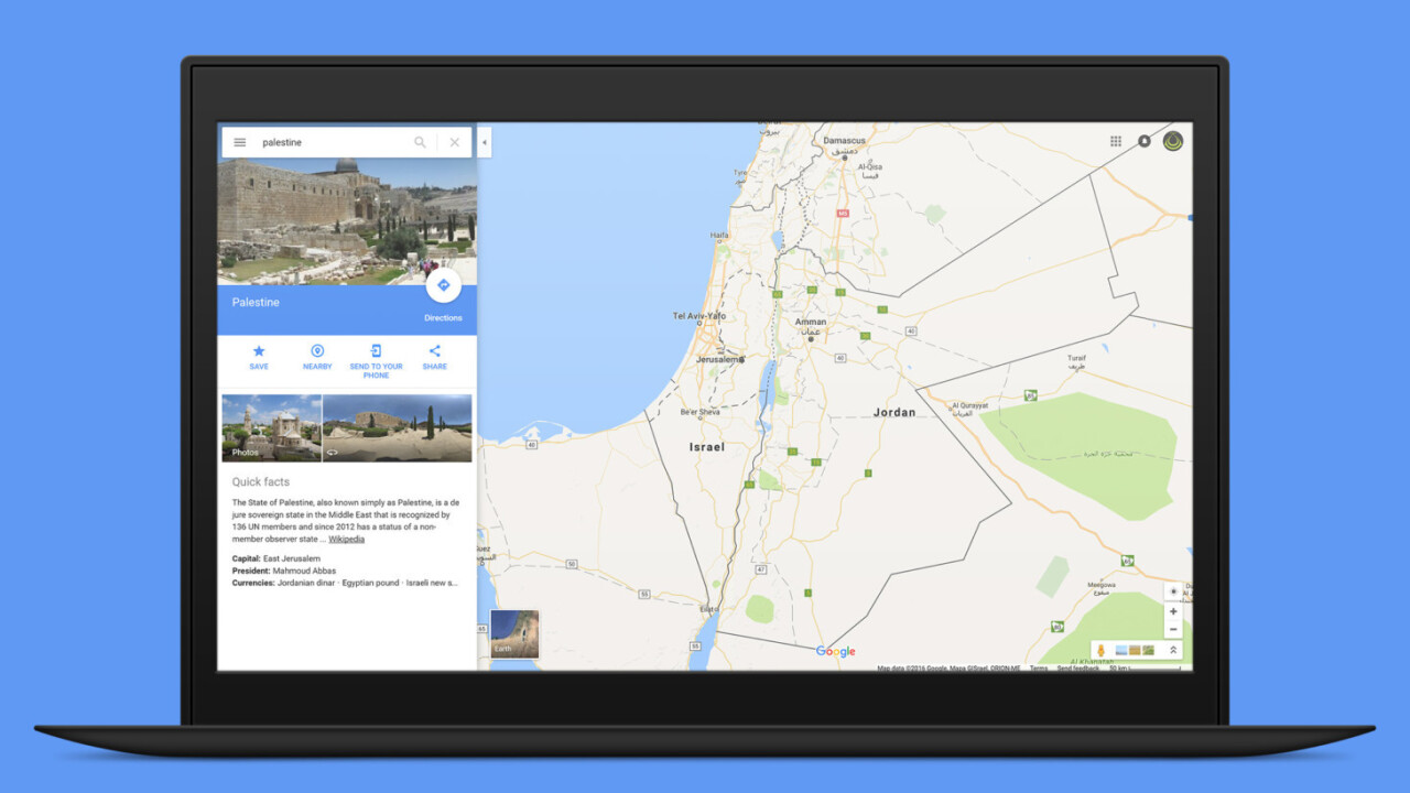 Google says it didn’t remove ‘Palestine’ from its maps
