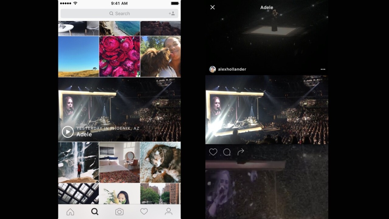 Instagram’s Explore tab now has an ‘Events Channel’ for concert and event video