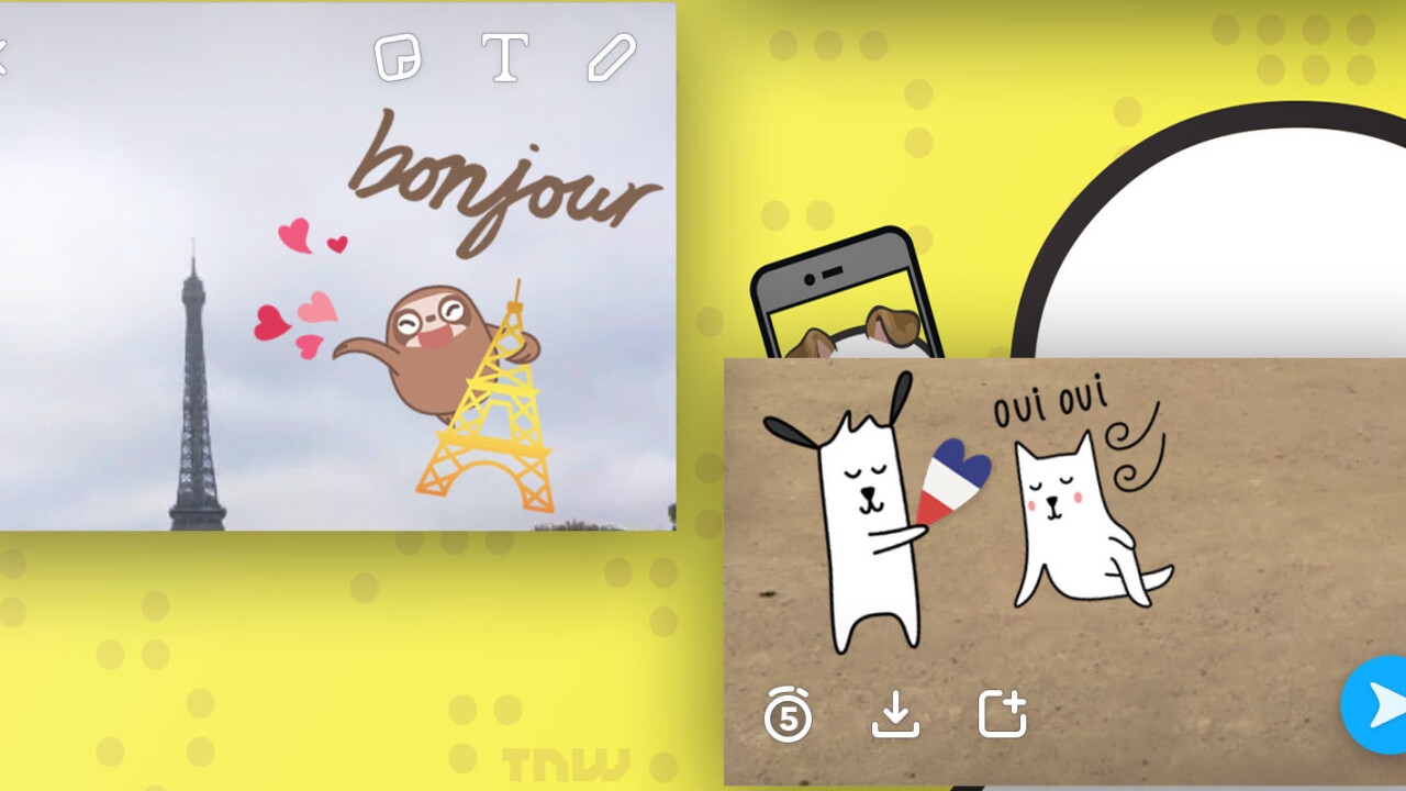 Snapchat introduces location-based Geostickers