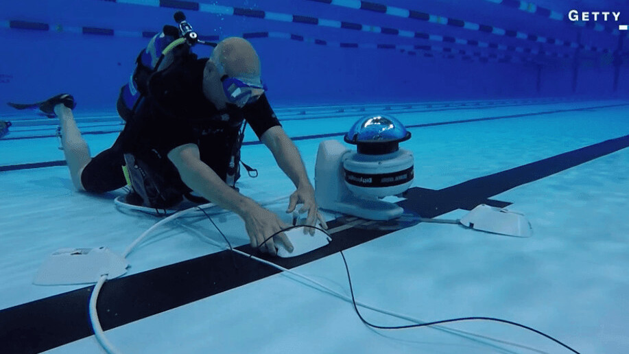 How a robot is helping photographers take the perfect underwater shot at the Olympics