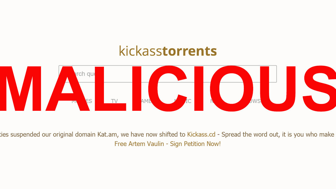 Malicious KickassTorrents clone wants to steal your credit card details