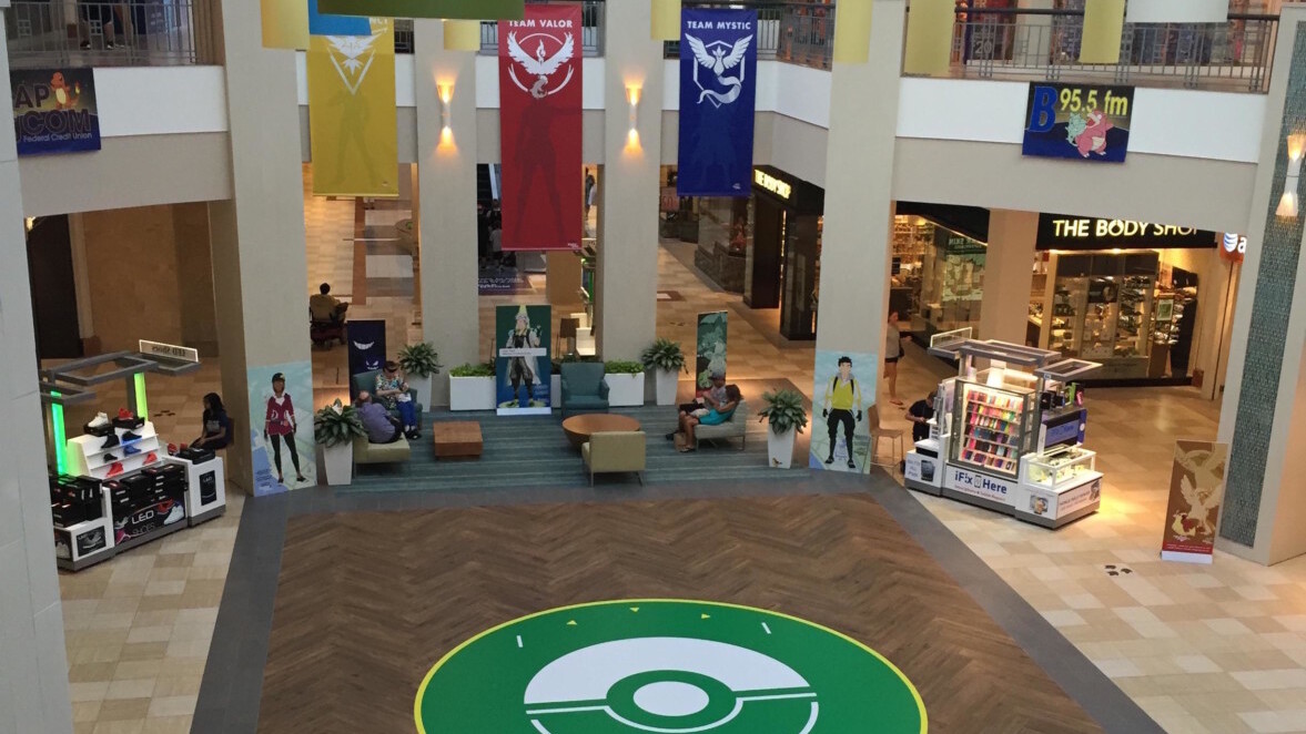 Mall embraces Pokémon Go and turns its lobby into a designated battle arena