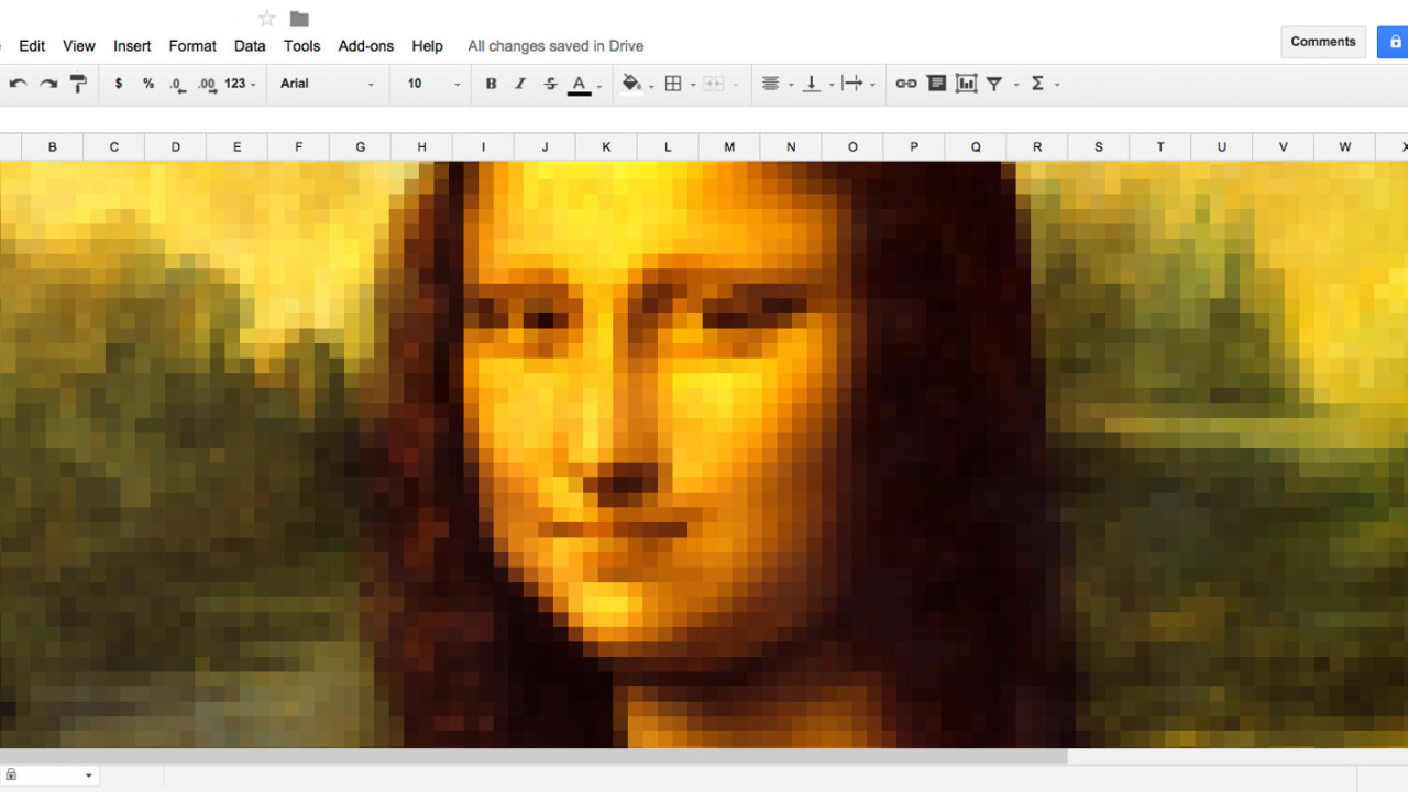 Create pixel art using any image in Google Sheets