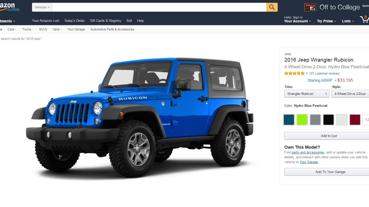 Amazon just launched Vehicles, a place to talk about and lust after cars