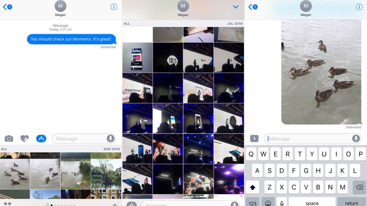 Momento is a must-have iMessage application for anyone who sends a lot of pictures