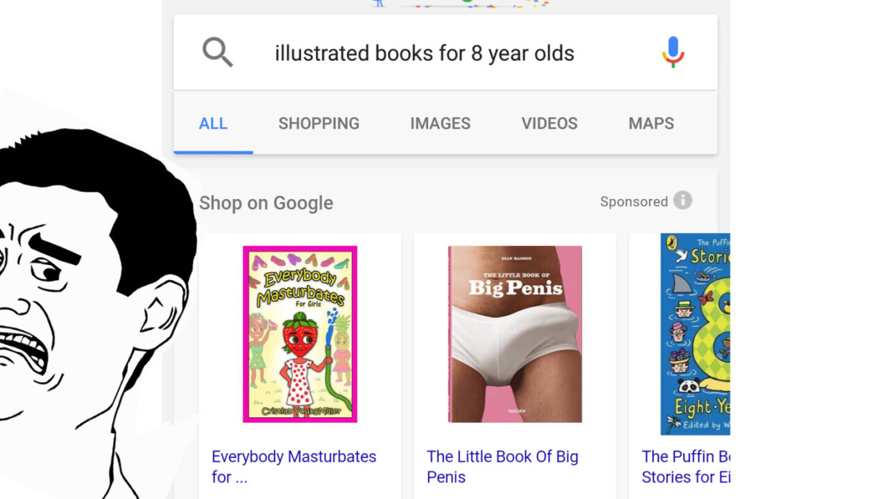 Google thinks ‘The Little Book of Big Penis’ is a suitable read for 8-year-olds