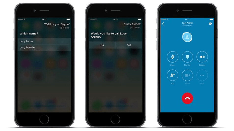 Skype update uses Siri to complete calls without opening the app