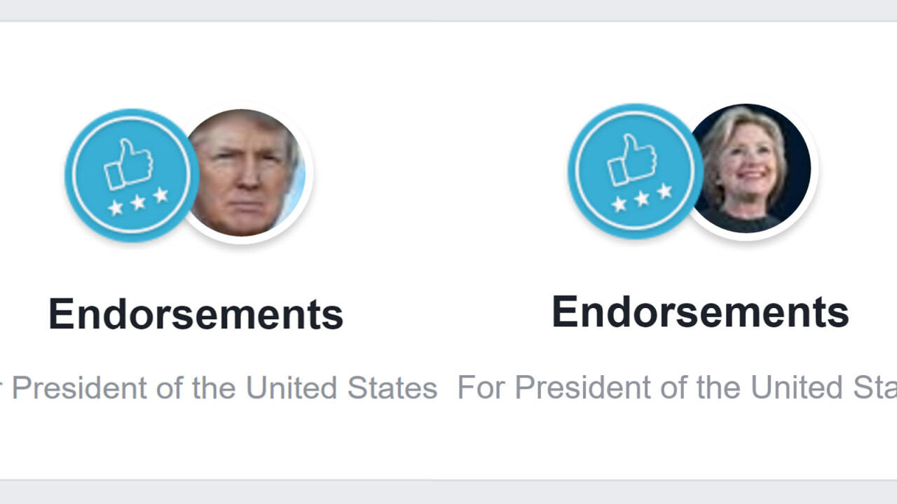 Facebook now lets you publicly endorse candidates (if you’re brave enough)